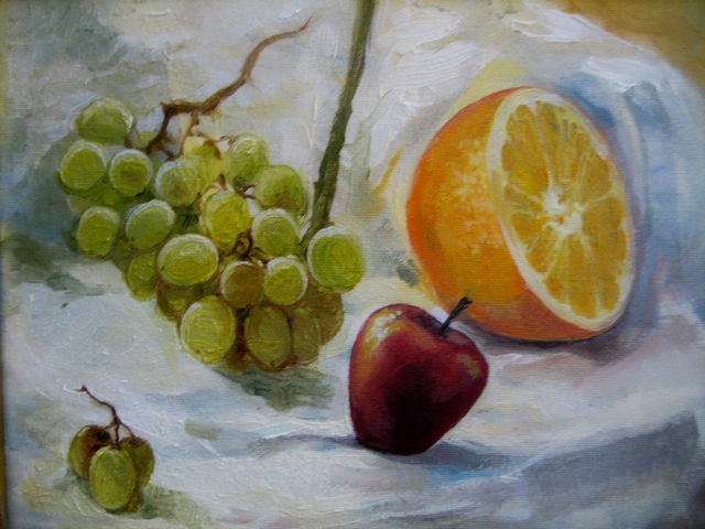Натюрморт с портокал (детайл) || м.бои/платно / oil on canvac || 2008